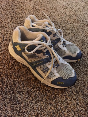 Scarpa da corsa New Balance donna W855D bianco blu giallo taglia 8D