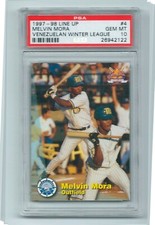 1997 Line up Venezuelan Baseball card MELVIN MORA PSA 10 HIGHEST GRADED CARD !