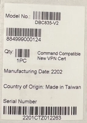 DBC835-V2 Brand New ADT Doorbell Camera with Mounting Kit & Wedge - Image 1 of 4