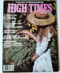 HIGH TIMES 81' MAGAZINE JAMES DEAN 420 VTG HIPPIE REEFER ZINE PRINT PSYCHEDELIC - Picture 1 of 4