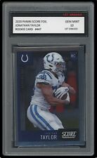 JONATHAN TAYLOR 2020 PANINI SCORE FOIL 1ST GRADED 10 ROOKIE CARD RC #447 COLTS