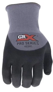 "MEDIUM" GRX PRO453M GRX Mens Pro Nylon Nitrile Dipped Multipurpose Gloves NEW - Picture 1 of 4