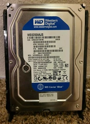 Western Digital 320GB WD3200AAJS-00Z0A0 HBRNHT2AHN 4009ZAS03 SATA 3.5 Hard Drive - Image 1 of 4