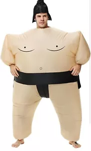 Disfraz inflable de sumo para adulto soplado por aire divertido luchador lucha libre Halloween - Imagen 1 de 6