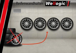 4x Reifenhalter Reifen Wandhalterung für Autoreifen Felgen Wandhalter aus Stahl - Bild 1 von 6