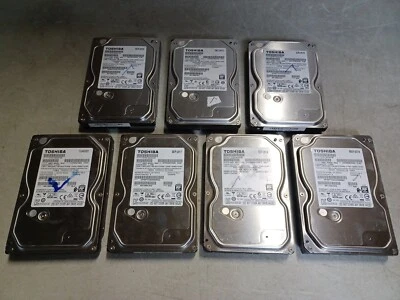 LOTE de 7 discos duros Toshiba 1 TB ST01ACA100 - DISCO DURO SATA 7200 RPM 6 Gb/s - PROBADO Foto 1 de 4