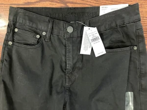 NEW American Eagle Mens Athletic Slim Black Jeans 30x32 Flex Soft Twill NWT $50 - Picture 1 of 7