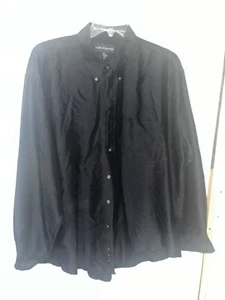 Croft&Barrow Mens Shirt XL Black Button Down Long Sleeve - Picture 1 of 6