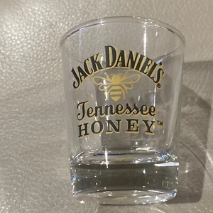 Jack Daniel's Tennessee Honey shot glass- black and Yellow colored design-HTF - Picture 1 of 4