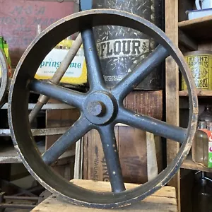 Antique Industrial Wooden Foundry Wheel Pattern Vintage Sand Casting Mold 17.25” - Picture 1 of 24