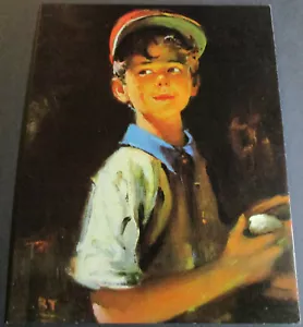 Impresión artística de béisbol niño pequeño "Little Leaguer" de Rico Tomaso M3 - Imagen 1 de 3