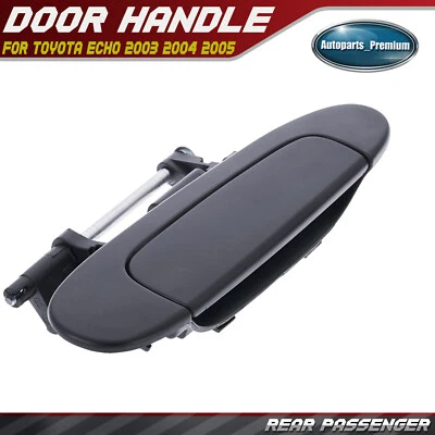 Manija de puerta exterior negra lisa para pasajero trasero Toyota Echo 2003 2004 2005 Foto 1 de 4
