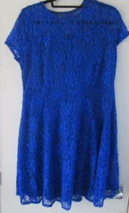 Ladies Blue Measoul Lace Dress  3XL (18 I think) Lined Stunning - Picture 1 of 1