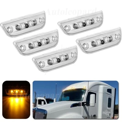 Luces de techo para cabina de remolque de camión Kenworth T680 T770 T880 Peterbilt 569 15-20 5x Foto 1 de 4