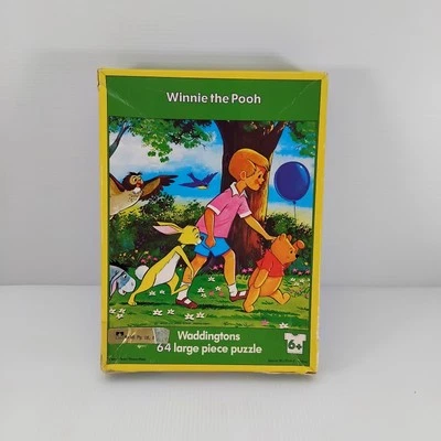 Waddingtons Winnie The Pooh 64 Piece Puzzle Cardboard Complete Vintage  - Image 1 of 4