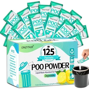 CRAZYTHUR Tragbares Toilettengel, Poo Pulver für Tragbare Toilette, Poo Pulver für... - Bild 1 von 7