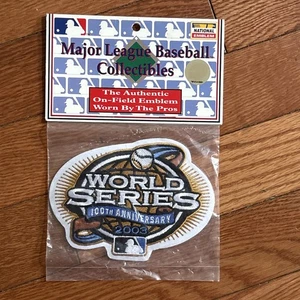MLB 2003 WORLD SERIES 100TH ANNIVERSARY PATCH SEALED NEW - Picture 1 of 3