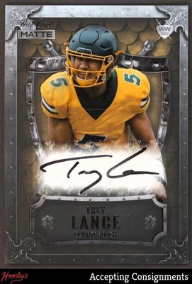 2021 Wild Card Matte Gold Weekend Warrior #WWA Trey Lance RC ROOKIE AUTO - Image 1 of 2