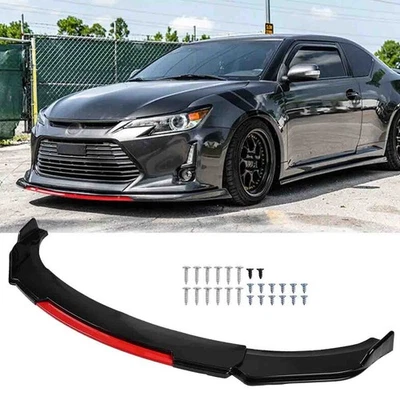 For Scion TC 2005-2016 Front Bumper Lip Spoiler Splitter Body Kit Black + Red Foto 1 de 4