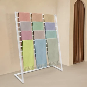 10-Rod Freestanding Necktie Scarf Display Stand Iron Scarf Rack Scarf Holder - Picture 1 of 17