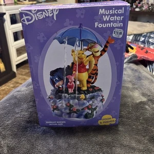 Disney Collectible Winnie The Pooh Friends Musical Raining Water Fountain - Picture 1 of 11