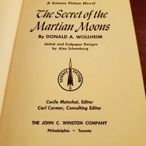 Secret of the Martian Moons / Donald Wollheim / 1955 first edition hardback - Picture 1 of 5