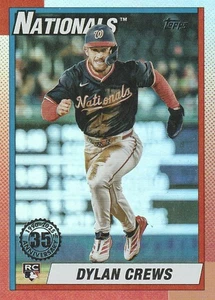 2025 Topps Update Series 35th Anniversary Foil #U90-46 Dylan Crews RC Nationals - Picture 1 of 2