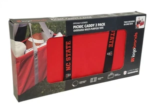 Paquete de 2 bolsas multiusos de gran tamaño con logotipo de marcas NC State Wolfpack carrito de picnic - Imagen 1 de 4