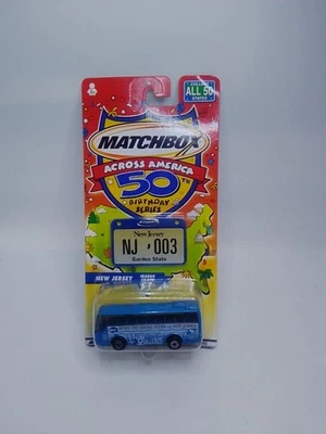 Matchbox Across America 50th Birthday New Jersey Ikarus Coach Bus Die Cast NIB - Image 1 of 2