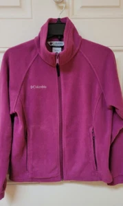 Columbia Girls Youth Purple Fleece Full Zipper Jacket - Size 14/16 - Picture 1 of 8