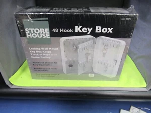 STORE HOUSE 48 Hook Metal Key Storage Box Locking Wall Mount NEW - Picture 1 of 2