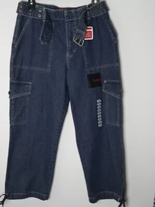 Gloria Vanderbilt NWT Size **10 Cargo Pocket Capris w/Belt Hem Ties High-Rise - Picture 1 of 16