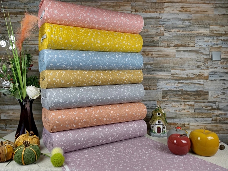 240cm Popeline Baumwolle Stoff Baumwollstoff Meterware Blumen BL002 - Bild 1 von 1