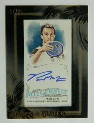 2016 Allen & Ginter Paul McBeth Gold Mini Auto 17/25 - Image 1 of 4