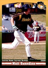 2008 South Bend Silver Hawks Grandstand 18 Matt Oxendine West Palm Beach FL Card