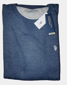 US POLO ASSN Hombres Cuello Redondo Polar Sudadera GRANDE 2X Enjuague Azul Lujo Sensación Nueva con Etiquetas - Imagen 1 de 2
