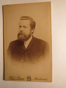 Karlsruhe - Mann mit Bart im Anzug - Portrait / CDV - Picture 1 of 2