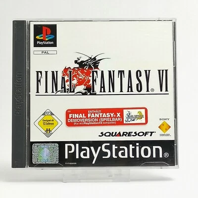 Sony Playstation 1 Spiel : Final Fantasy VI 6 + Demo - OVP & Anleitung | PS1 PAL - Bild 1 von 3