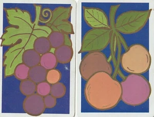 Pair of Grapes & Cherries Swap Cards - Picture 1 of 1