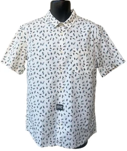 Camisa Quiksilver Para Hombre Estampada Multicolor Manga Corta Calce Moderno Talla M Nueva Sin Etiquetas - Imagen 1 de 13