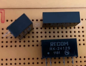 12V 84mA 1W DC/DC Converter 21.6-26.4Vin 3kV Isol. Recom RK-2412S Multi Qty - Picture 1 of 9