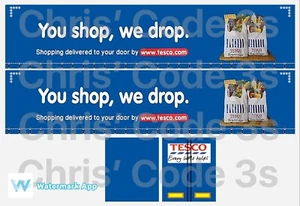 Code 3 selbstklebender Vinyl Anhänger Aufkleber - Tesco - 1/50 1/76 1/148 1/87 1/64 - Bild 1 von 1