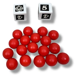 Vintage Weapons & Warriors Pirate Battle Game Balls & Dice Replacement Parts Lot - Picture 1 of 4