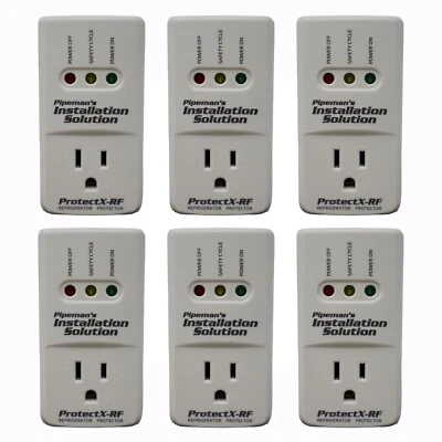 6 Pack Refrigerator 1875 Watts Voltage Brownout Appliance Surge Protector NEW - Image 1 of 4