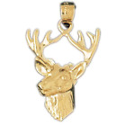 Pendentif charme cerf or 14 carats