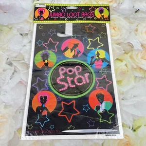 POP STAR Birthday Party TREAT BAGS JUMBO 20 Pc Favors Gifts Candy ROCK MUSIC - Picture 1 of 6