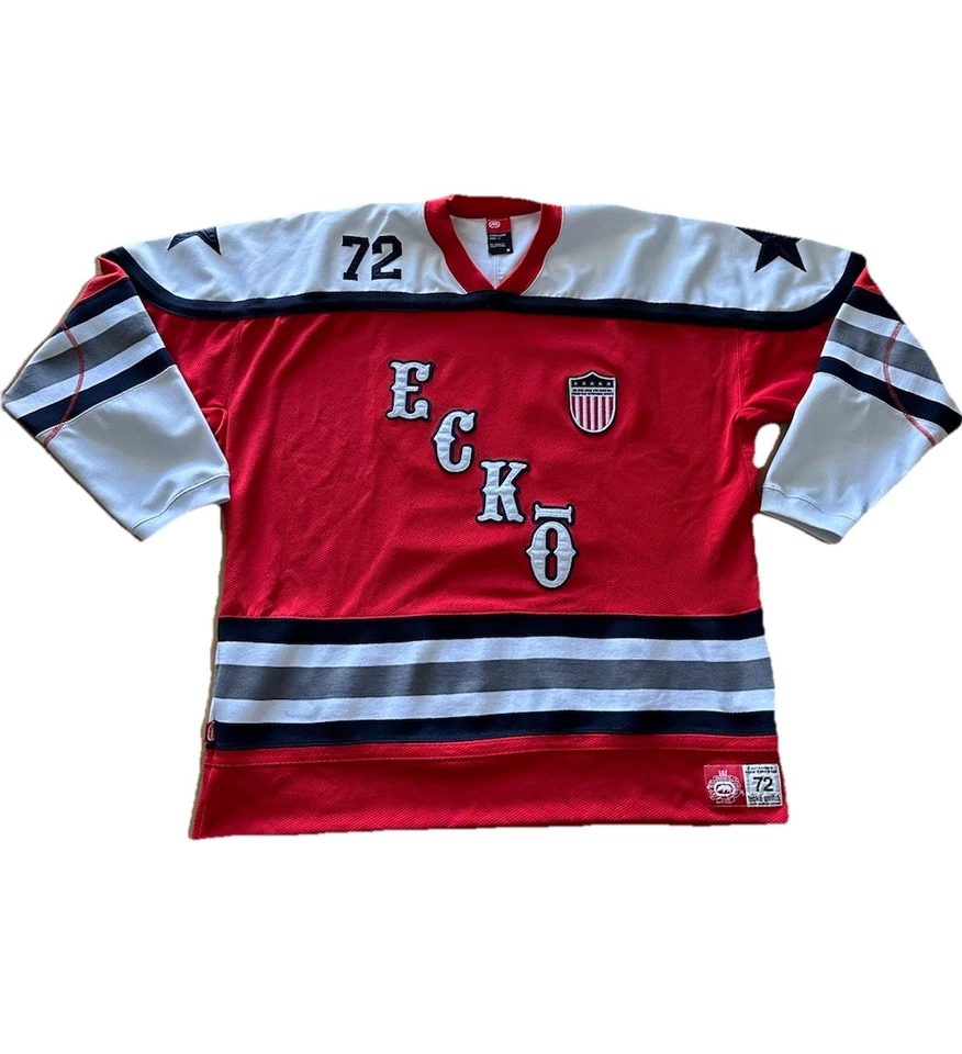 Camiseta De Colección Ecko Unlimited 72 Seven Deuce Talla M Hockey Cosida Y2K Hip Hop Foto 1 de 4