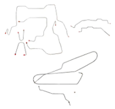 Kit completo de línea de freno para Chevrolet K3500 1995-00 con cabina regular de platón largo-CBK0028OM Foto 1 de 4