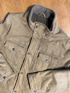 Levi's Cotton Twill Men's Trucker/Military/Field Jacket in Tan/Brown Medium - Picture 1 of 12