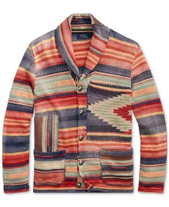 Ralph Lauren Polo Southwestern Aztec Concho Button Shawl Cardigan Pullover XXL - Bild 1 von 18